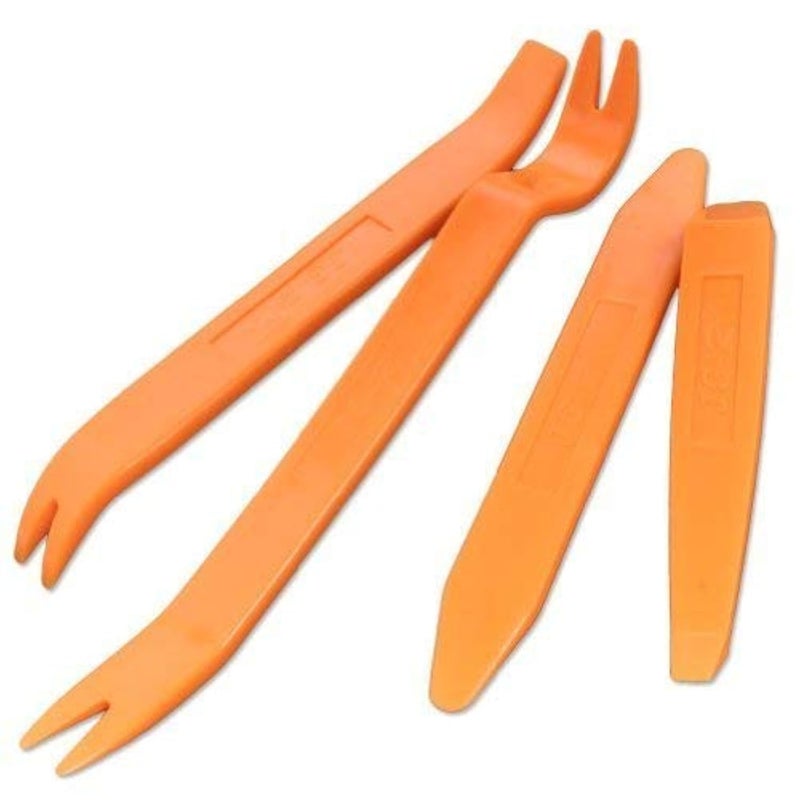 KLTECH 4Pcs Auto Door Clip Panel Trim Removal Tool Kits Thick Plastic Car Tools for Car Dash Radio Audio Installer Pry Tool with Paper Box - Image 1